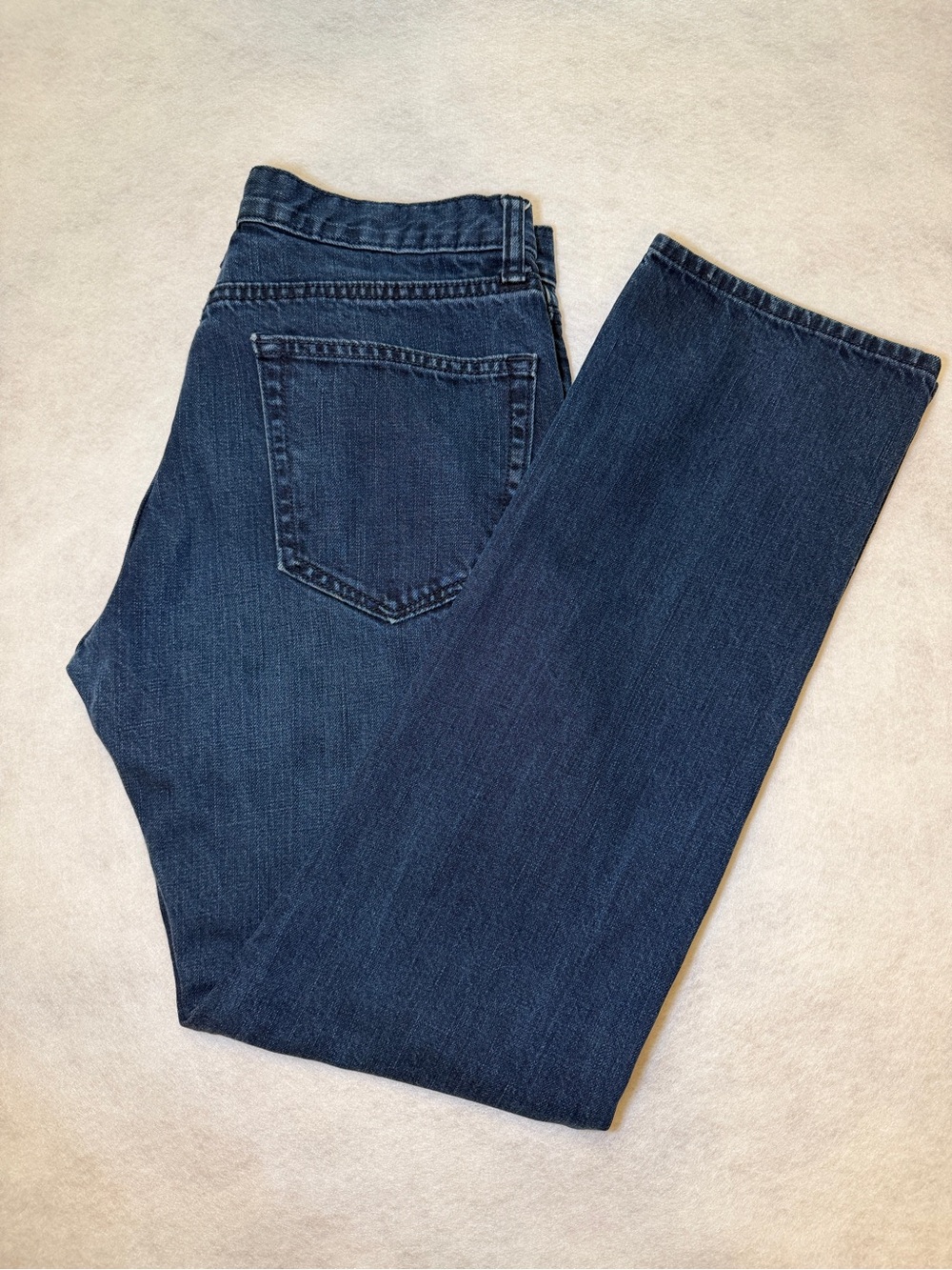 Banana Republic Vintage Straight Style Jeans Men's Actual Size 31 X 29 Dark Wash